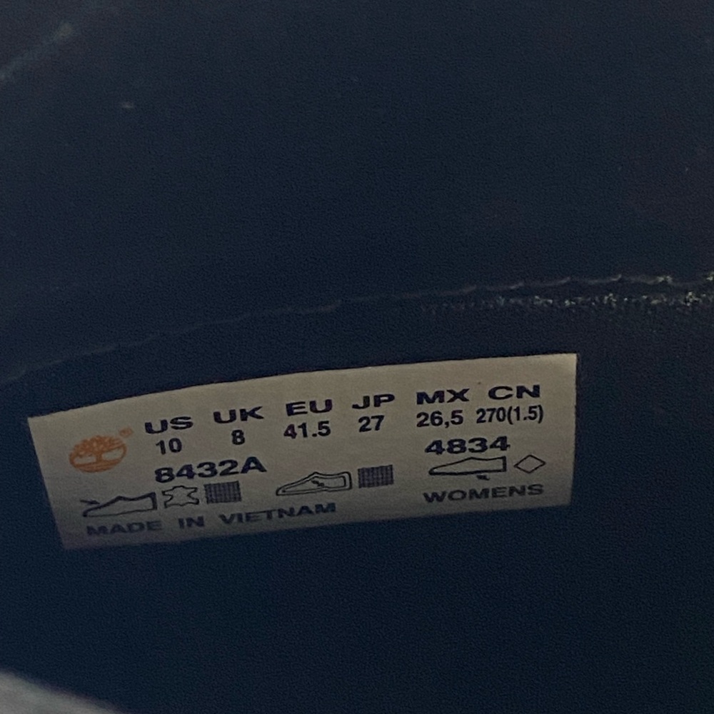 Timberland Black Leather Suede Glancy 3.5” Heel 8432A 4834 Size 10 EUC - Picture 15 of 16